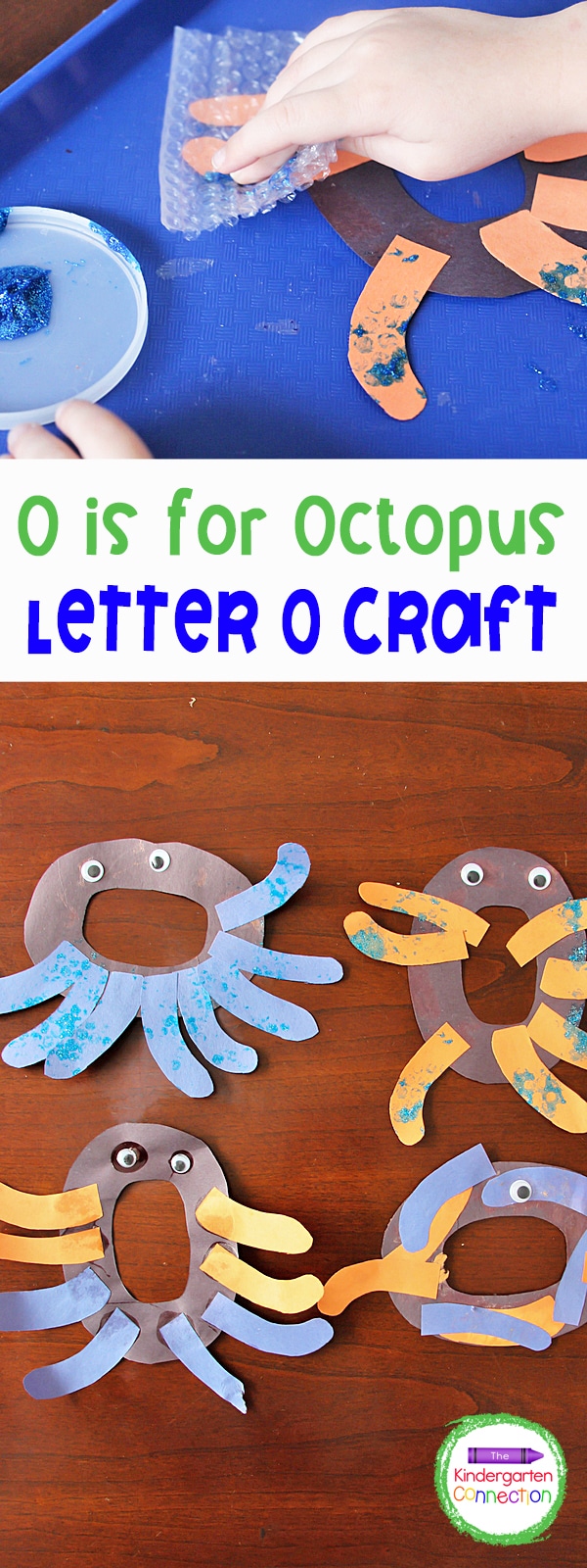 This letter O craft is a favorite! This O is for Octopus Kindergarten Letter Craft is easy to assemble and great for fine motor skills.