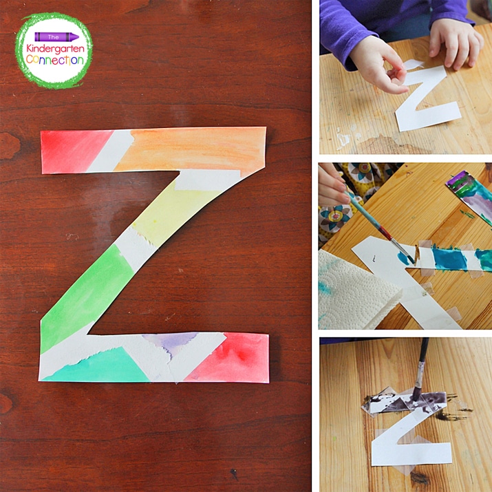 To end our kindergarten letter craft series, we wanted our letter Z craft to be Z is for Zebra, with a colorful rainbow twist!