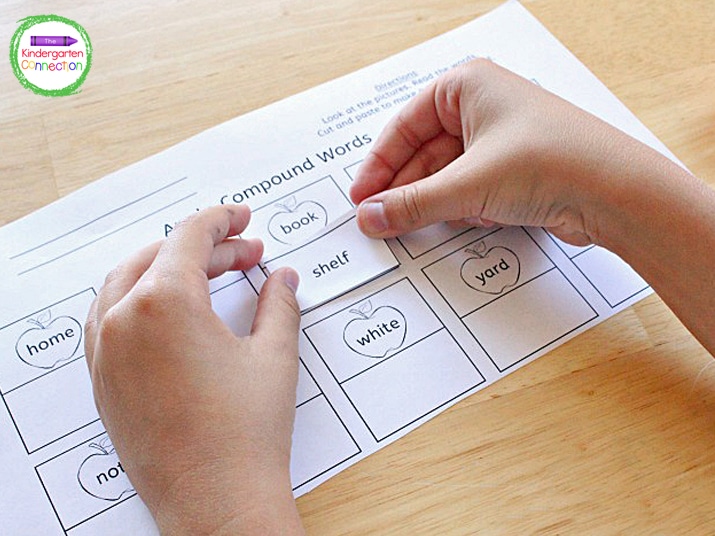 Learning compound words? This apple themed compound words printable is perfect for 1st and 2nd graders who are learning this reading skill this fall!