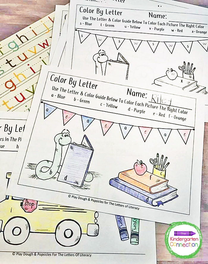 Try this Free Back To School Themed Color By Letter printable activity. Any child who loves to color, even just a little bit, will enjoy this fun color by letter!