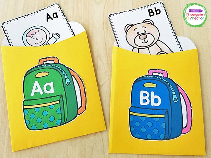 Back to School Beginning Sound Sort Activity, for Kindergarten. Perfect for ABC centers, small groups and partner work. 