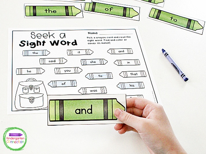 Back to School Editable Sight Word Game, FREE Printable for Kindergarten!