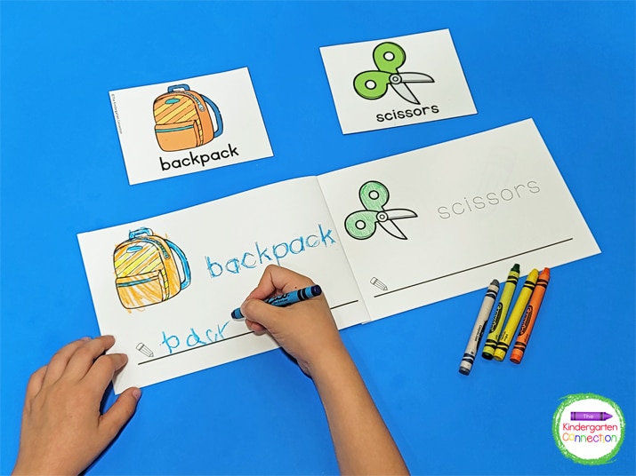 Kids will love writing the words and coloring the pictures in the mini books!