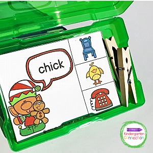 Christmas Beginning Digraph Clip Cards
