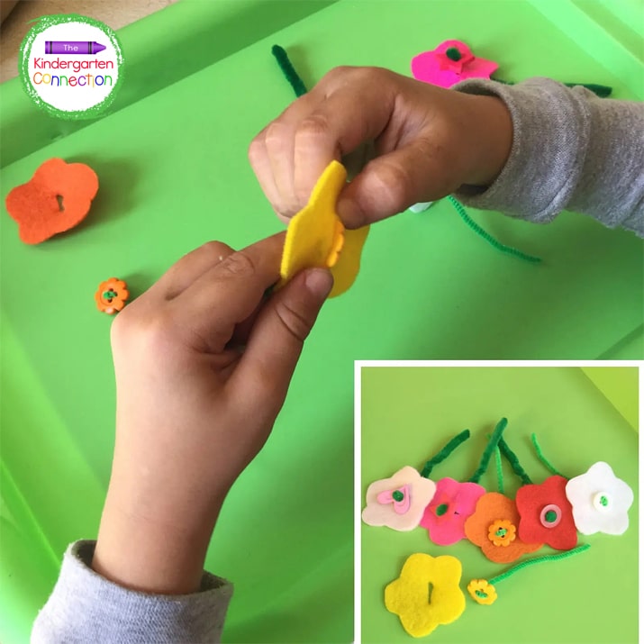 Fine Motor Color Matching Flowers