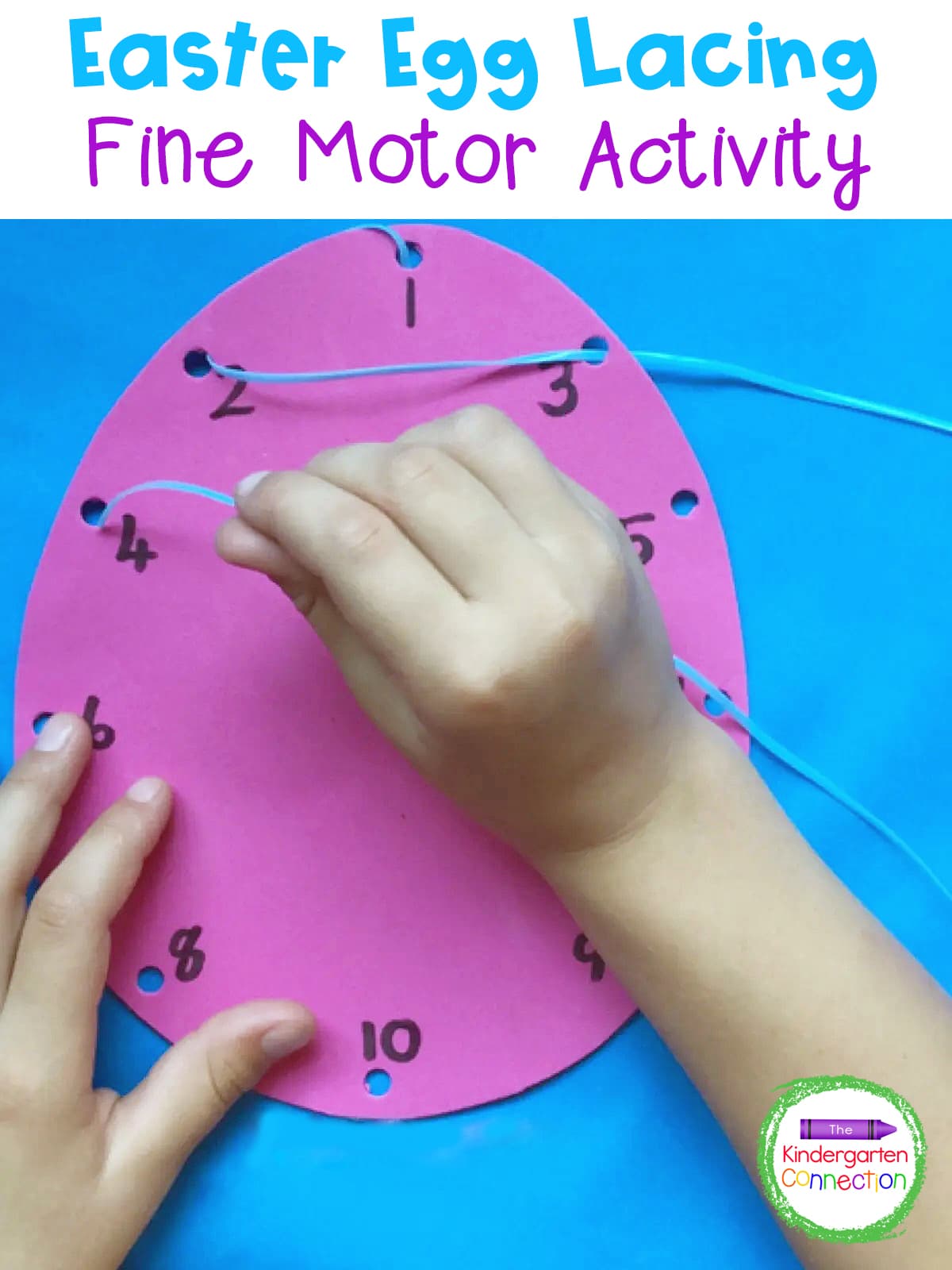 Work on fine motor skills and so much more with these easy DIY Easter egg lacing cards! 