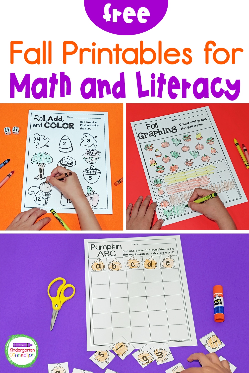 These free fall printables provide practice with important math AND literacy skills while bringing in a bit of fall fun!