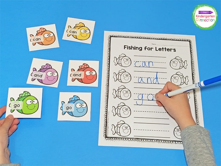 This download also includes some pre-primer sight word cards for students to find and read.