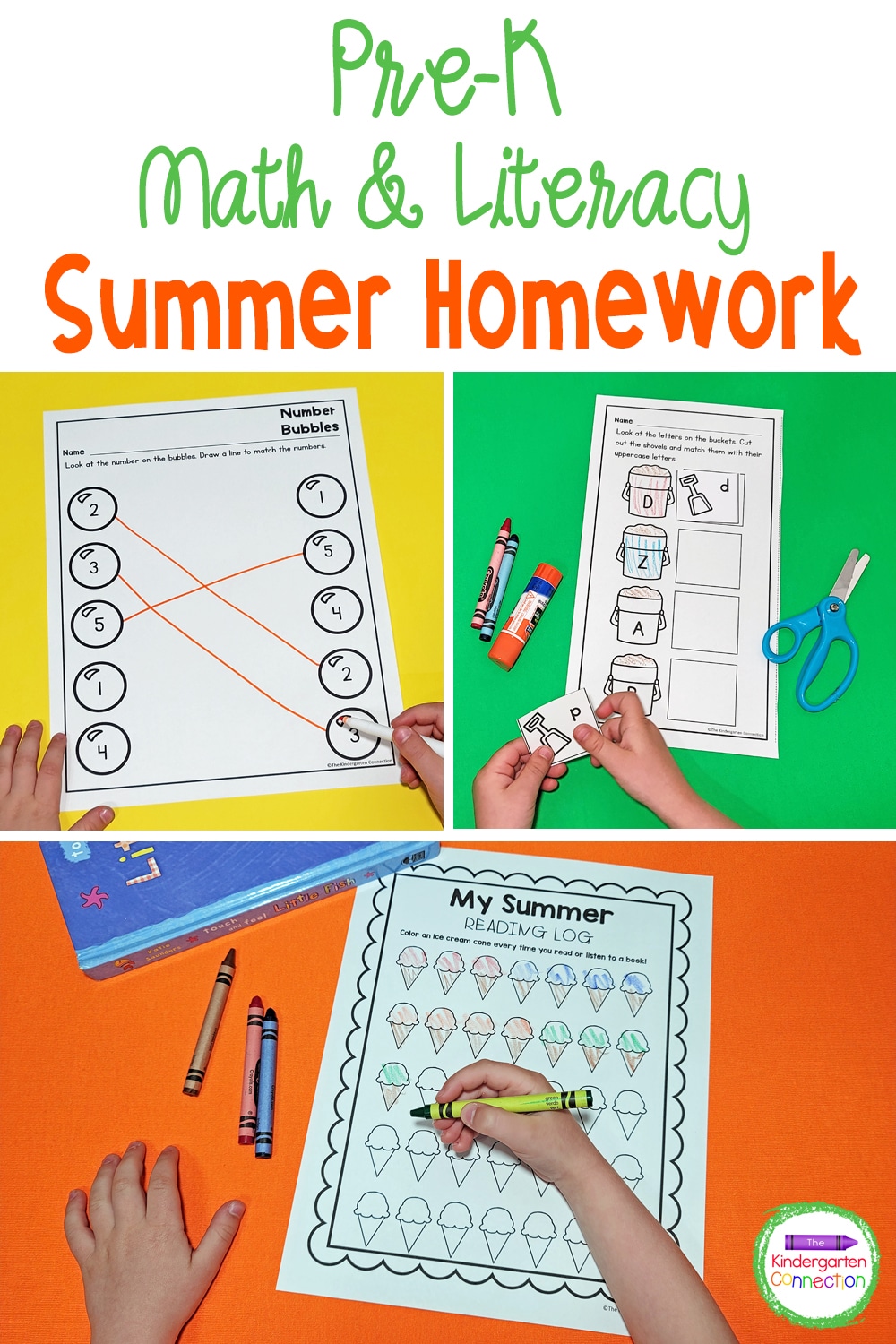 Pre-K Math and Literacy Summer Printables