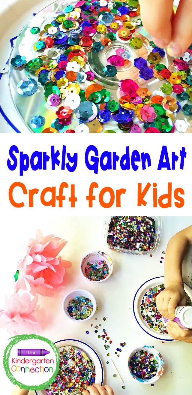 These sparkly CD ornaments are a great way to recycle old CDs while making some beautiful garden art with your kids! Simple to make and they look beautiful. 