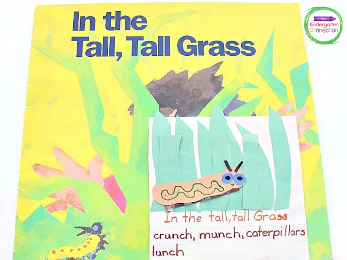 This creative spring writing and art activity for kids pairs perfectly with the book "In the Tall, Tall, Grass." Read the book and create your own page! 