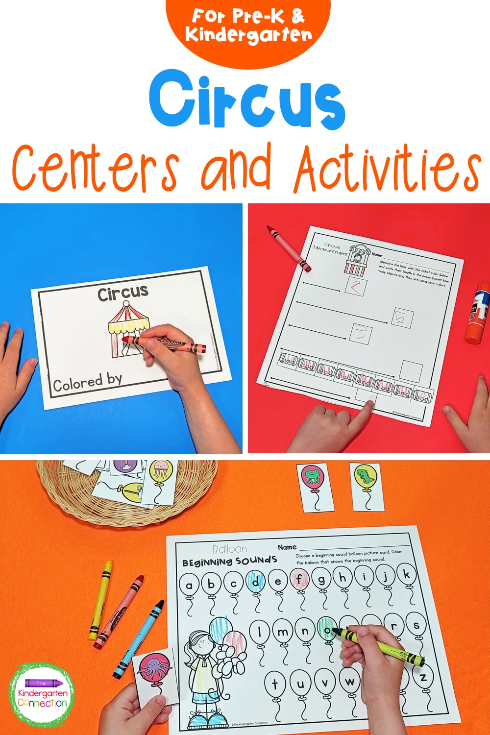 This pack of Circus Activities and Centers for Pre-K & Kindergarten is filled with tons of themed math and literacy fun!