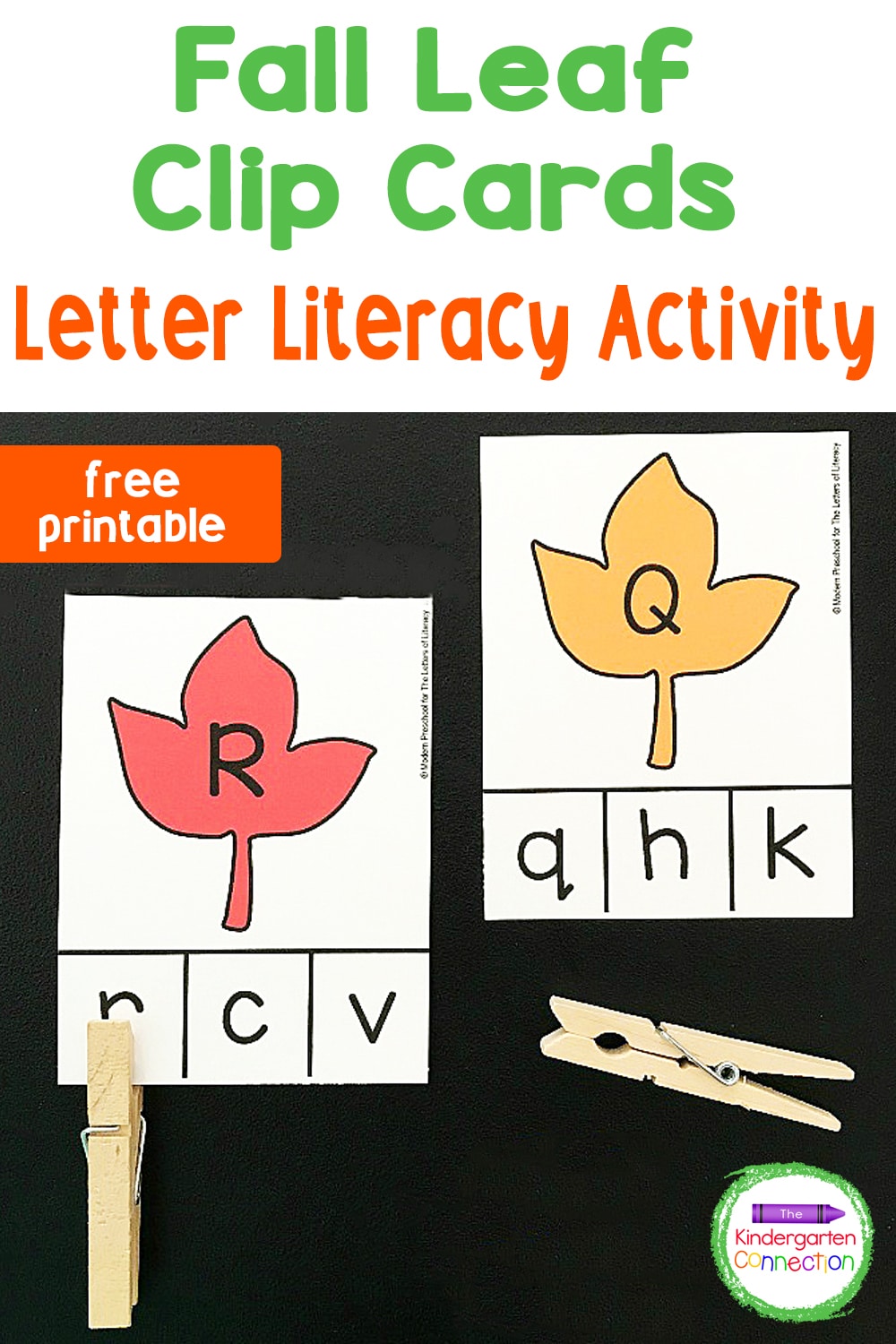 There are so many ways to learn with fall leaves.  These fall leaf letter clip cards are low-prep and encourage fine motor skills.