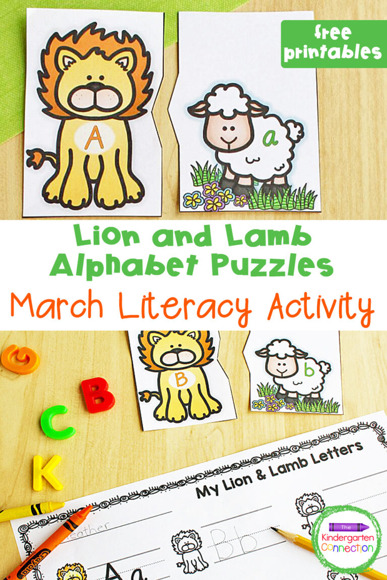 Lion and Lamb Printable Alphabet Puzzles