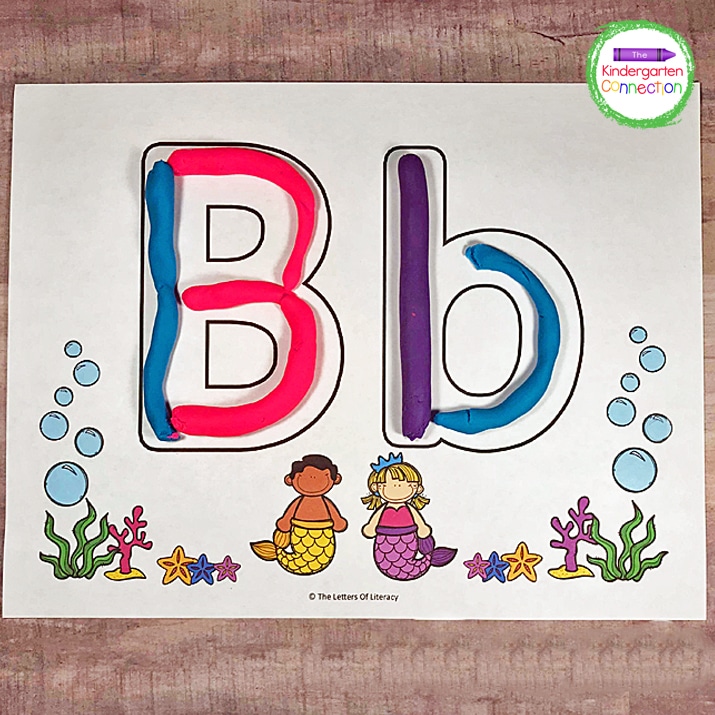 Free Mermaid Full Alphabet Play Dough Mats - The Letters Of Literacy