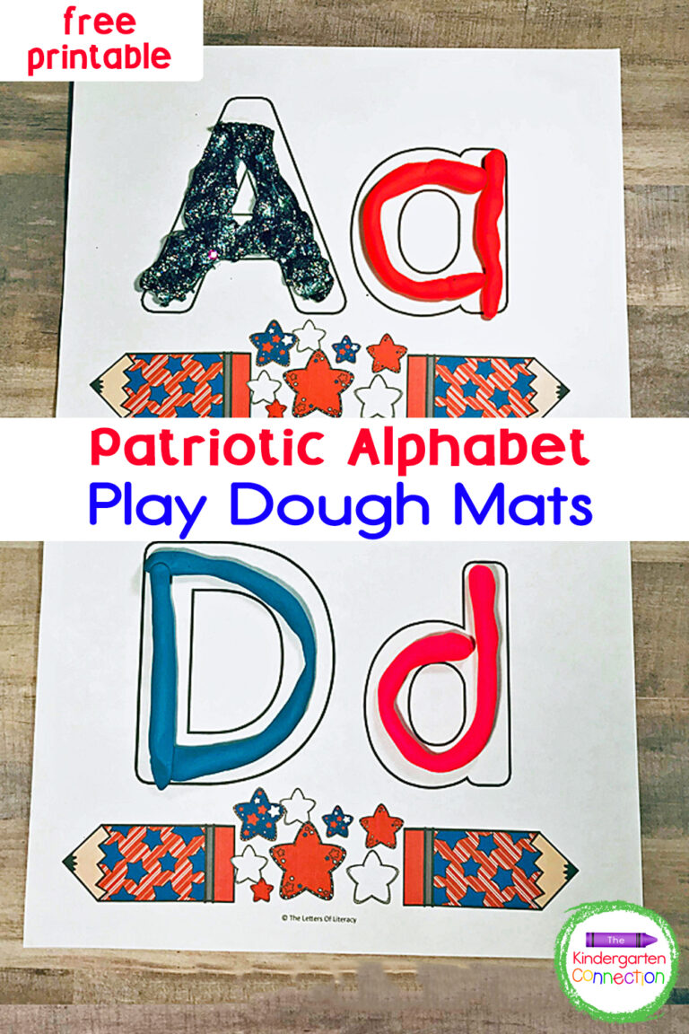 Patriotic Alphabet Play Dough Mats