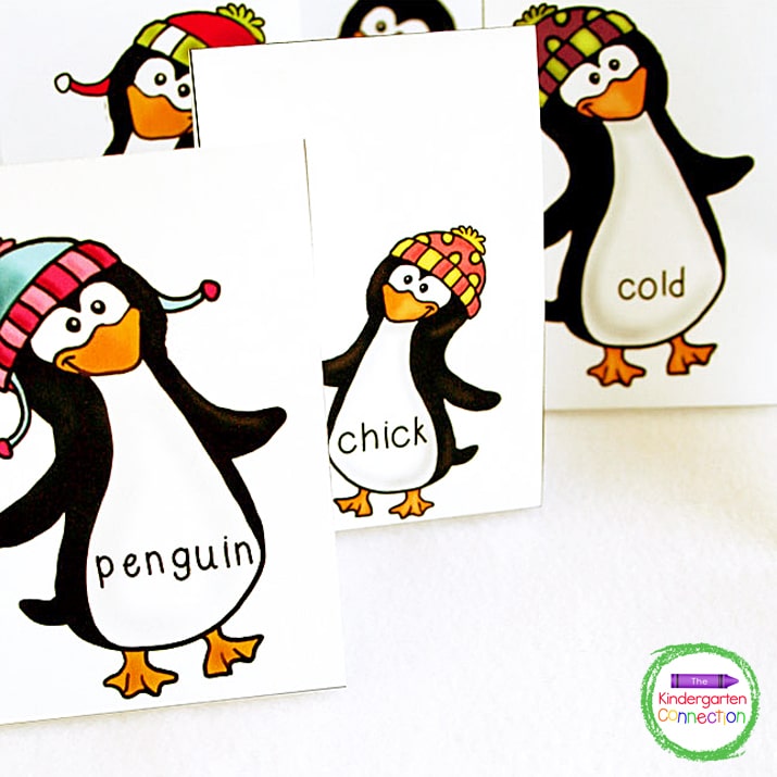 This penguin sight word game is an engaging way to practice word recognition this winter. Playing games with sight words is more engaging than flashcards!