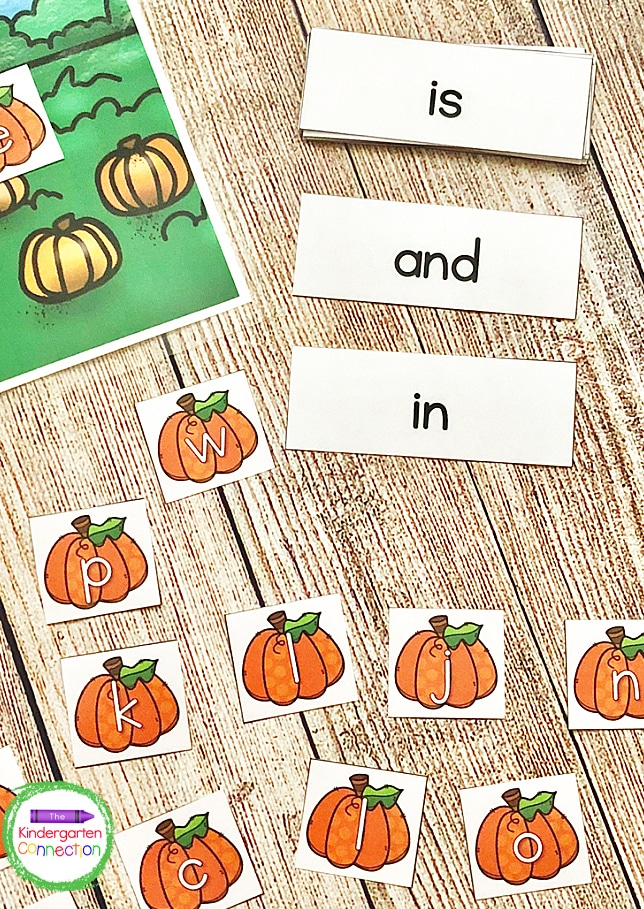 Work on sight words and spelling this fall with this fun and free printable pumpkin patch sight word center! Perfect for Kindergarten and 1st grade!