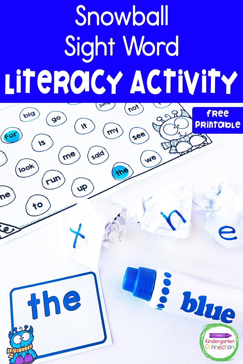 FREE Snowball Sight Word Activity for Kindergarten!