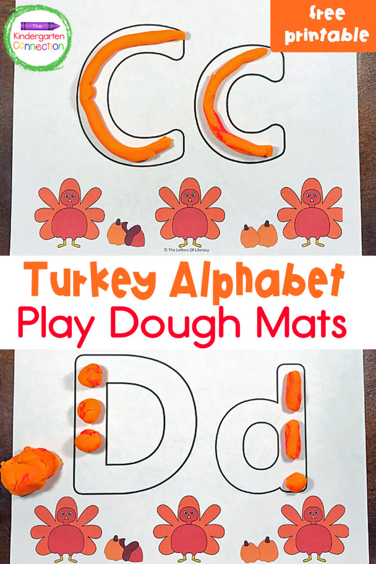 Turkey Alphabet Play Dough Mats