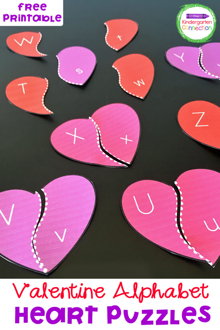 Valentine Alphabet Heart Puzzles
