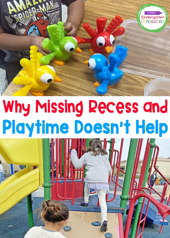 It can be hard to know what to do when behaviors pop, but keep reading to learn why missing play and recess time doesn't help.