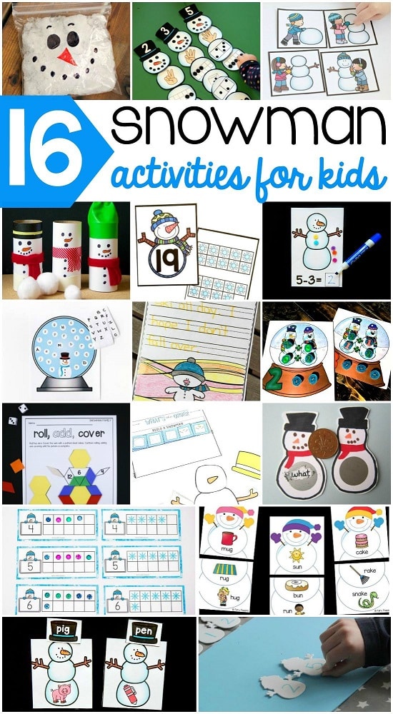 So many fun snowman activities for kids!