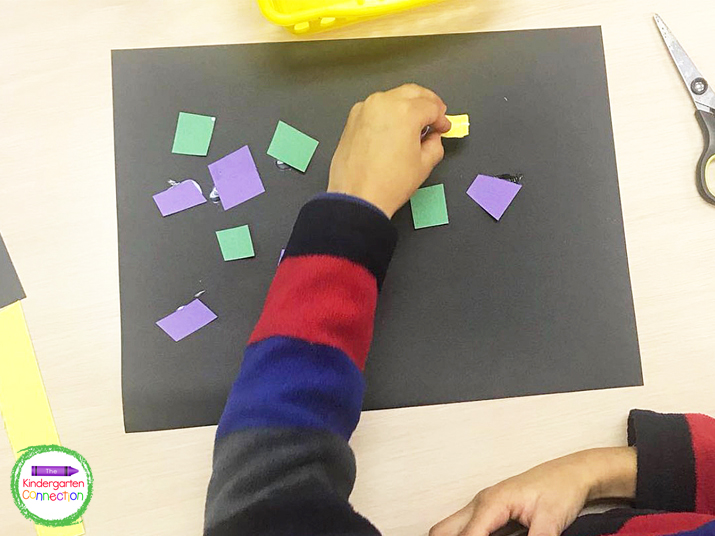 Have your students create fun mosaics by tearing or cutting paper.