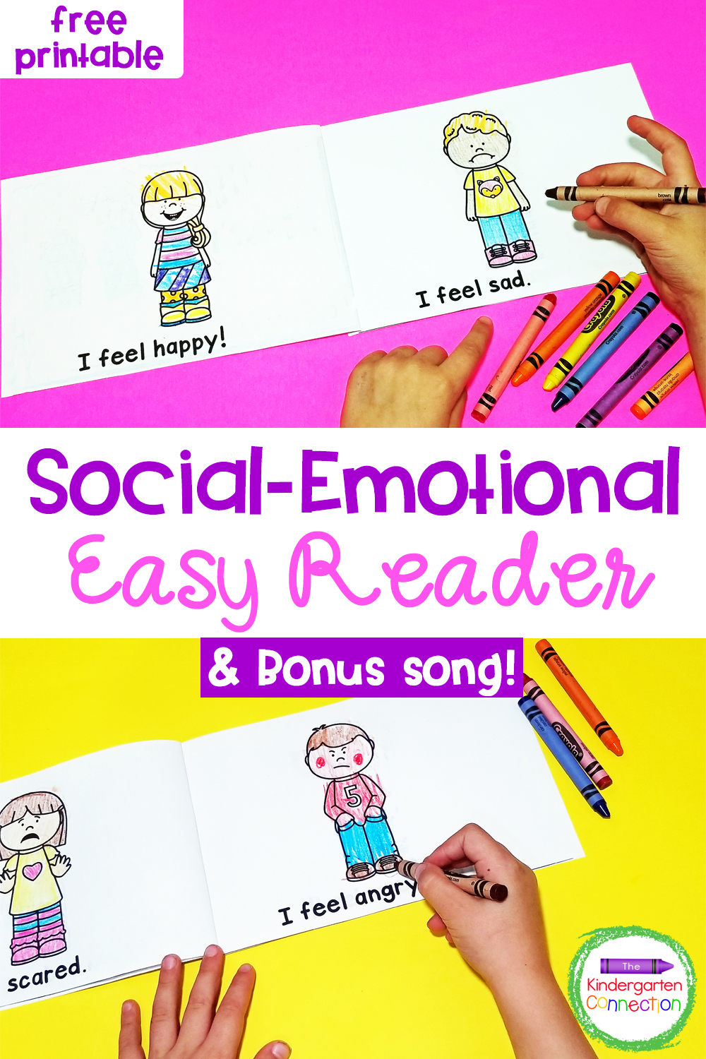 Grab this free Social-Emotional Emergent Reader to help your Pre-K and Kindergarten students learn to communicate their feelings and emotions!