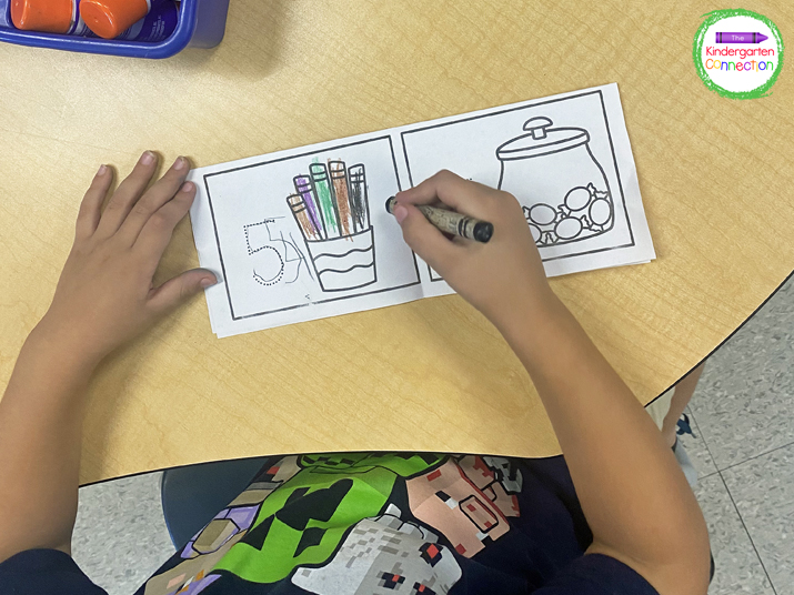 Complimenting the colors a student uses to color a picture ties in more academic language.