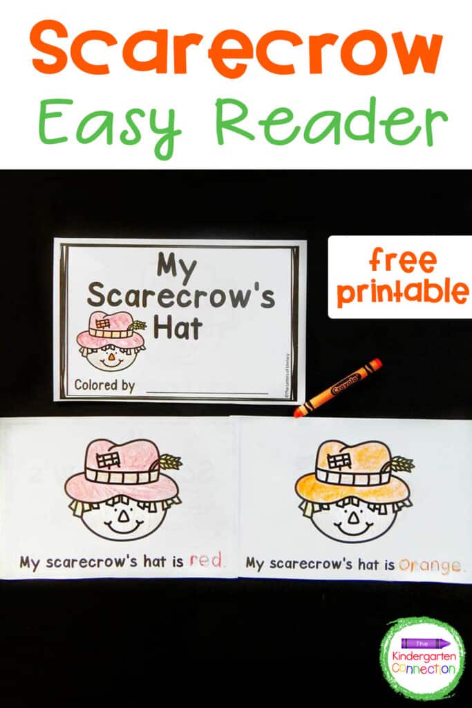 This free Scarecrow Easy Reader is great for beginning readers to work on sight words, color words, and print tracking!