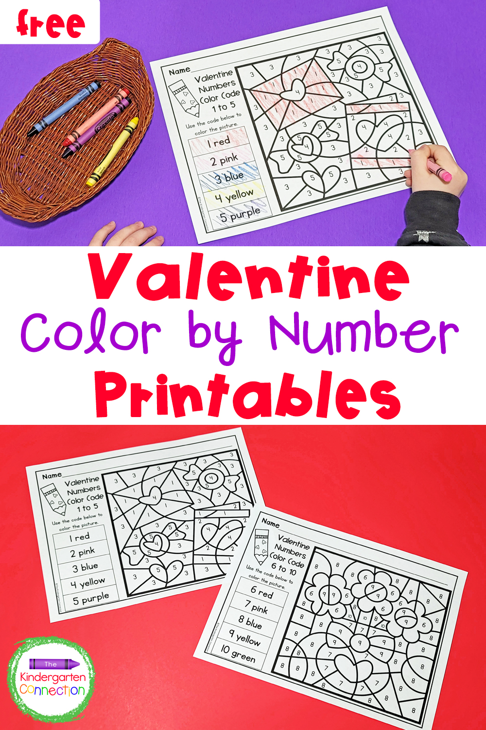 Get ready to celebrate the holiday with these free Valentine Color By Number Printables that your students will LOVE!