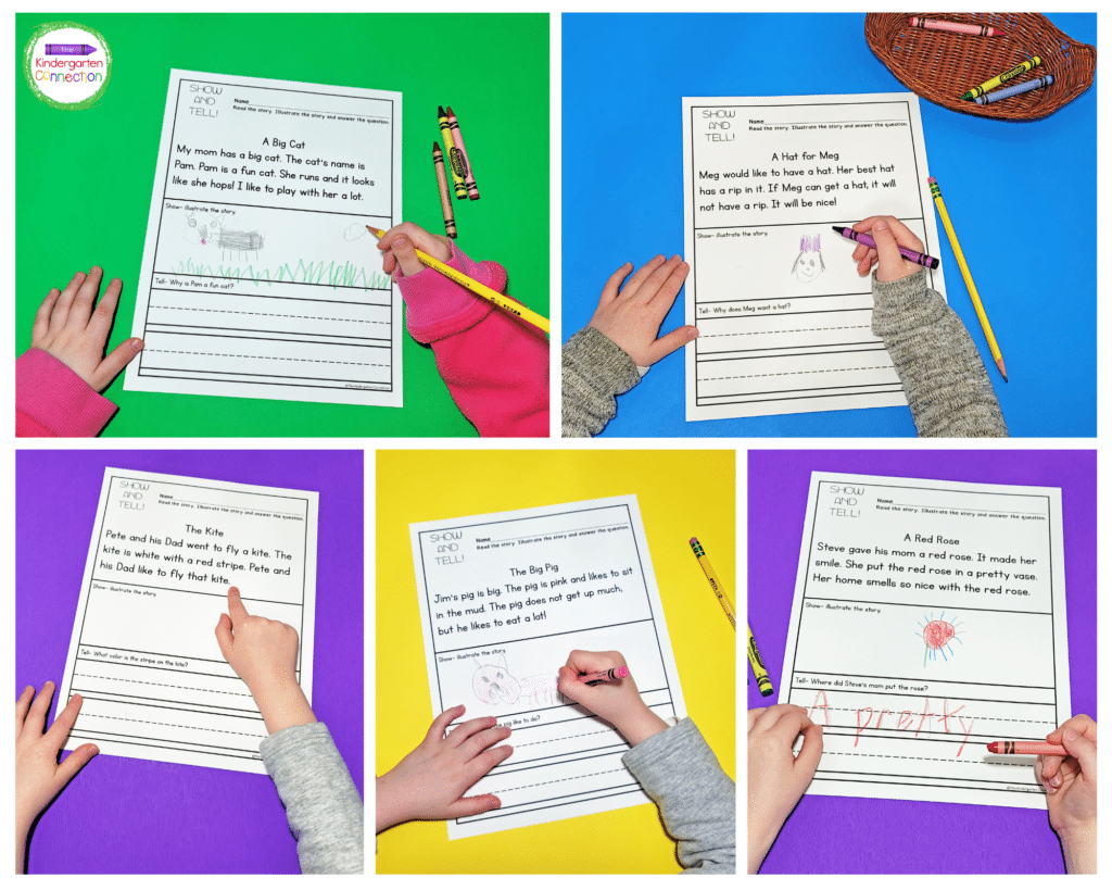 This resource pack includes 40 story printables for working on fluency and comprehension.