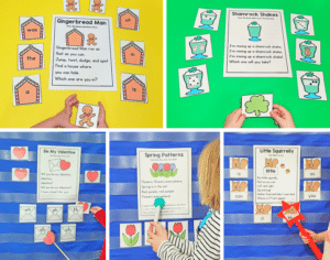 Sing and Seek Pocket Chart Games Bundle for Pre-K & Kindergarten