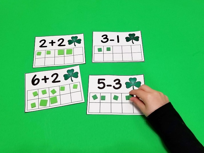 Clover Addition and Subtraction Cards