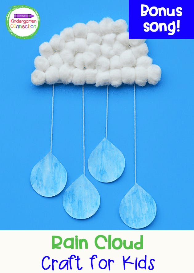Welcome spring with this fun and easy Rain Cloud Craft for kids. It uses simple supplies and makes a great springtime display!