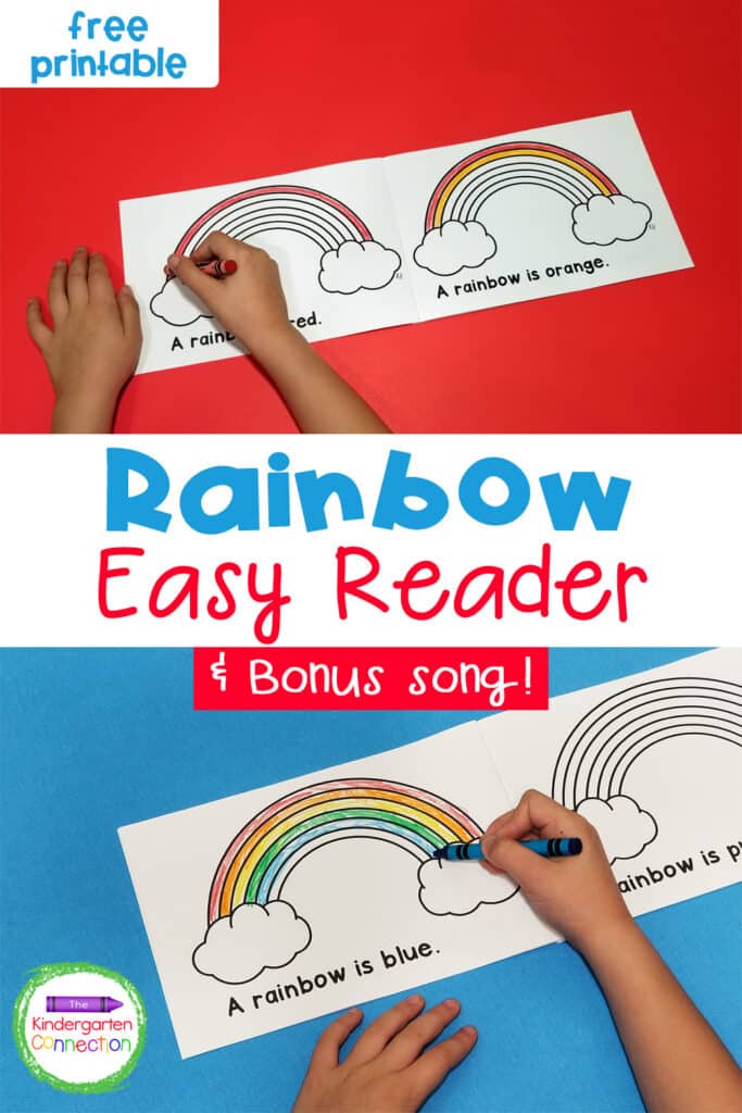 This free Rainbow Emergent Reader is perfect for spring! Work on color words and sequencing with this fun printable reader!